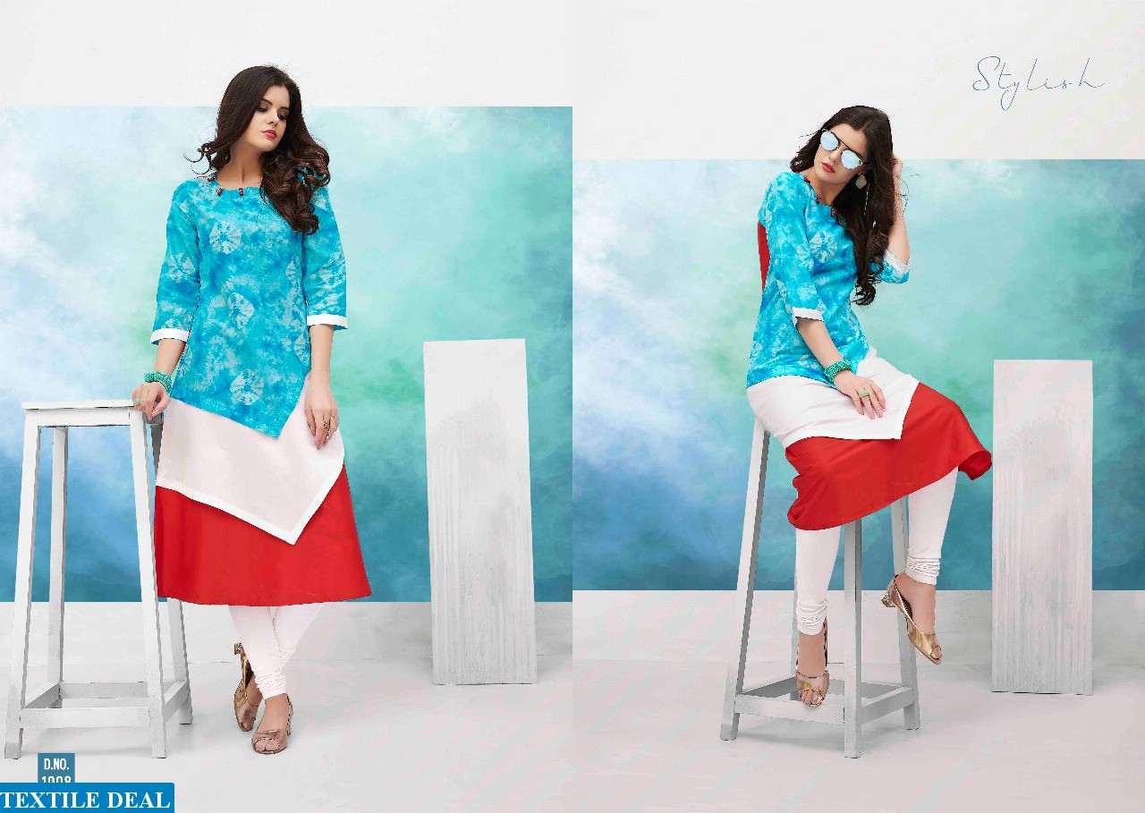 S more Twister Wholesale ready made linen Satin kurtis